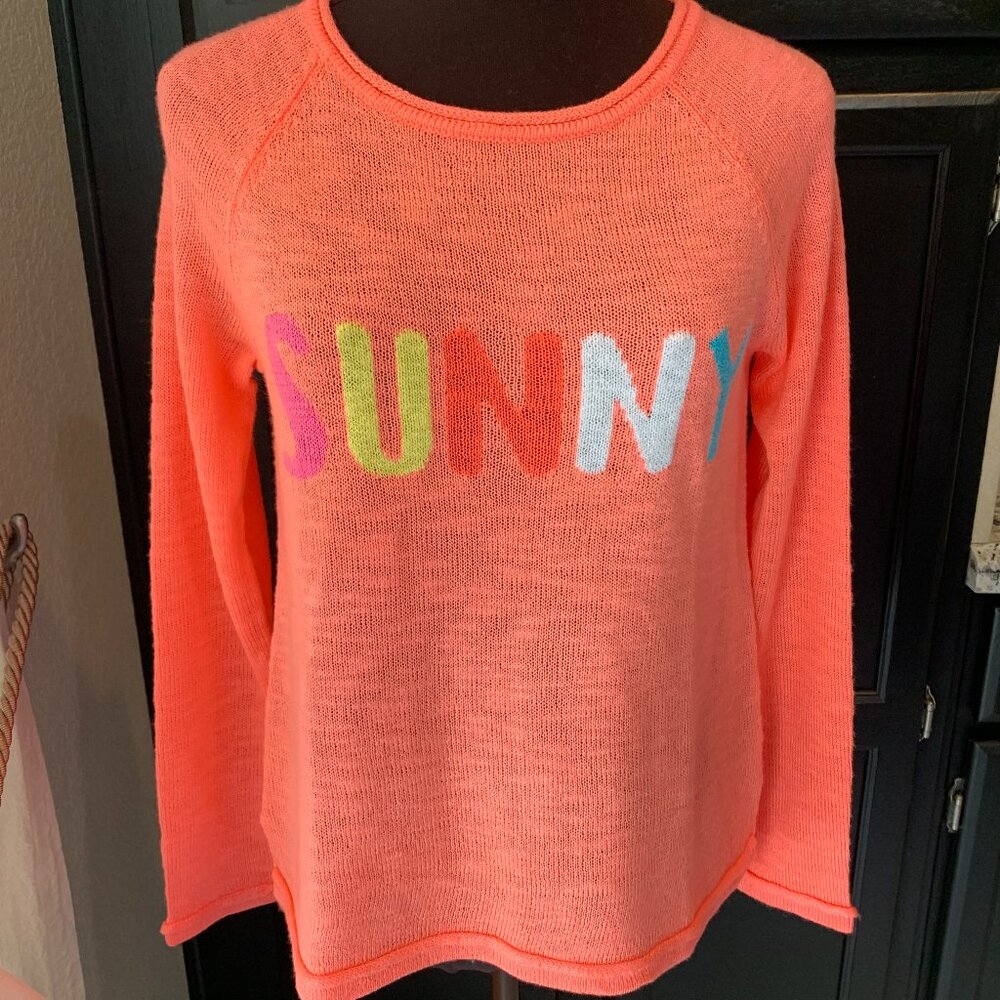 Lilly Pulitzer Danette Sweater Papaya Punch Sunny Intarsia XS NWT
